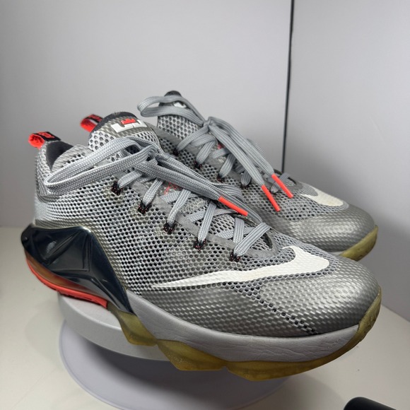 Nike LeBron 12 Low Grey Orange Men's Basketball Shoes Size 10.5 - Picture 9 of 16